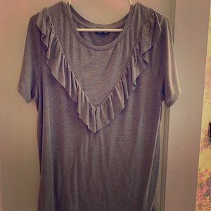 Ruffle neck t-shirt